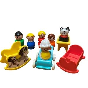 Vintage Fisher Price Little People Baby Accessories and Vintage Little People